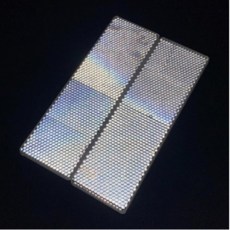 10개 백색 14x4 접착식 부착식 후부 반사판 스티커 화물차 트럭 안전 저속차량 대형차, 1개