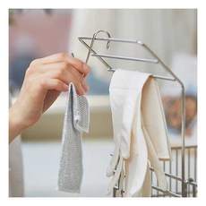 밧드야 행주 & 고무장갑 거치대, 실버, 1개