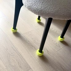 桌椅腳墊保護墊 靜音防滑網球套, 1個, 網球色 4衹 耐磨超級防滑靜音保護地闆