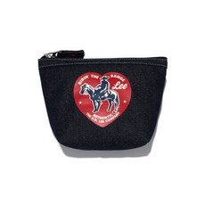 LEE 시그니처 사각 파우치 인디고 다크