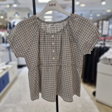 소이 NC동아쇼핑 주니어 체크 셔링 블라우스