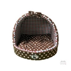 우노구나 [도그피아] 이글루 물방울(중) 소형강아지집