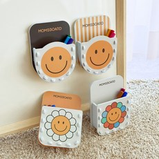 [맘스보드] 맘스 스마일 자석 펜꽂이 4종 1택 / 유아 자석 칠판 화이트, 옵션 선택:레트로 데이지