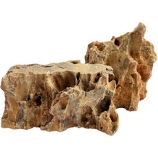 虎皮石 4kg/裝 水族首選 石頭 石 自然石 天然洞石 魚缸造景 火焰石 松皮石 水族箱裝飾 園藝 造景, 1箱