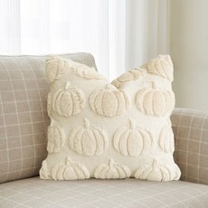 Pogeuni 인테리어 북유럽식 쇼파 쿠션 심플 순색 퀄리티 침대 쿠션 솜포함, 베이지