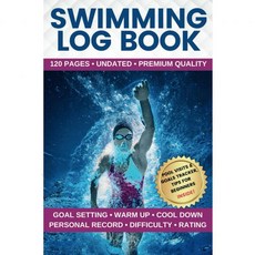 수영 기록 노트 훈련 및 개인 추적을 위한 일지 수영장 방문 기록기 월별 목표 포함 | 초보자 친화적 수영선수에게 이상적인 선물