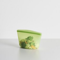 Stasher 美國彩色碗形矽膠密封袋 多款可選 保鮮袋 環保可重複使用, 1個, M-綠