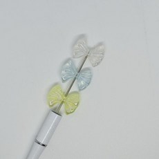 B90 볼펜꾸미기 볼꾸 동대문 꾸미기 DIY 컬러 투명 리본 날개 천사