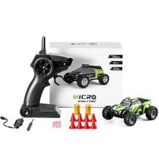 1 32 2.4GHz 드리프트 자동차 미니 고속 20km/h RC카 듀얼 속도 원격 조종 자동차 여행용 오프로드 RC 장난감 선물, Green Truck, 장난감 등급