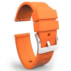 ECLATIS WellFIT 핏 시계 스트랩 부드러운 실리콘 퀵 릴리즈 밴드 스테인리스 스틸 버클 색상 및 너비 18mm 20mm 22mm 실크처럼 매끄러운