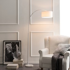 스피아노 알렉스 활 장스탠드 대리석 받침대, 화이트