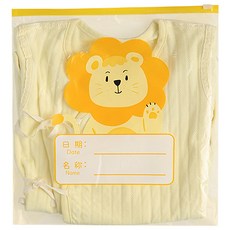 可愛小動物造型幼兒園拉鍊收納袋 透明防塵衣物收納袋 萬用分裝袋 牙刷鞋子收納袋, 1套, 大號獅子, 15個裝