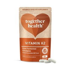 영국 투게더헬스 Together Health Vitamin K2 Capsules 병아리콩 추출물 비타민K2 캡슐, 6개, 30정