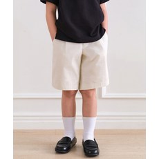 MUSINSA STANDARD KIDS 와이드 치노 쇼츠 [크림] 418486