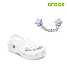 크록스 NC고잔 정품 지비츠 10016446 Purple Meta Flower Chain