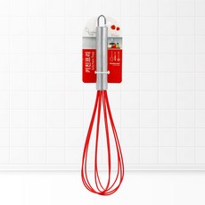 키친프리 실리콘 거품기, 레드, 1개