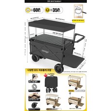 누마 유아웨건 접이식 쌍둥이 아기웨건 키즈 나들이 다용도카트 캠핑 어린이용 휴대용 피크닉 카트, 블랙 플래그십 푸시풀 일체형 탄소강 데스크탑