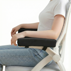 포클릿 벽돌형 의자팔걸이 쿠션 2개세트, 퓨어 블랙