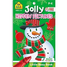 School Zone - Jolly Hidden Pictures Workbook Ages 3 to 6 Preschool Kindergarten Holiday Christ, School Zone - Jolly Hidden Pic