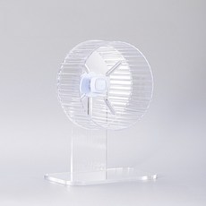 에이무드 완전 무소음 햄스터 쳇바퀴 2층가능 높이조절, 1개, 투명