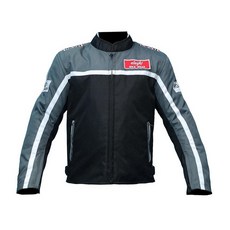 Alayki Armoro 오토바이 재킷 0-16세 조절 가능한 핏 부드러운 칼라 YKK 지퍼 핸드메이드 탈착식 CE 보호 (미국 연령 6세 옐로우) 238529, 16 Years, 회색