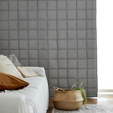 PRIELLE Mons 絎縫防風防寒窗簾, 灰色