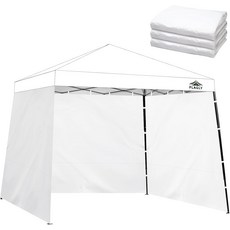 깃발처럼 기울어진 다리 캐노피 측벽 10x10피트 캐노피를 위한 3팩 300D 방수 부착형 텐트 벽 야외 이벤트를 프라이버시 그늘 벤더 부스텐트 미포함 810피트, 9x11ft