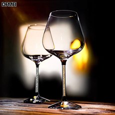 DFMEI 輕奢高檔勃艮第紅酒杯家用水晶玻璃葡萄酒杯酒店飯店專用水晶杯, 1個, 520ml白鑽紅酒杯:如圖