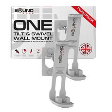 Sound Bass 2 x ONE ONE Gen 2 SL Play:1 벽 마운트 브래킷 트윈 팩 화이트 Sonos SL 및 Play 1과 호환