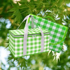 DFMEI 野餐防潮墊加厚戶外防水野炊露營套餐地墊春遊草坪墊子便攜沙灘, 小綠格