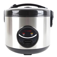 전기밥솥 6인용 캠핑 보온밥솥 찜기포함 가정용 분리형커버 원터치, 실버블랙, 1개, 상세설명참조