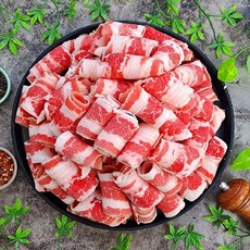 미국산 쇠고기 삼겹양지 구이용 요리용 통두께 절단없음 우삼겹, 1개, 2kg