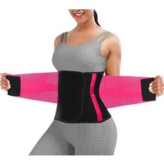 ChongErfei 여성용 남성용 허리 트레이너 벨트 - 트리머 복근 복부 컨트롤 바디 셰이퍼 푸크시아 대 146367 5673961793, Fuchsia Chongerfei 146367 567