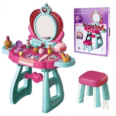 뷰티 체험 집에서 포함 달린 화장 의자 소품 장난감 놀이 거울 역할 어린이 세트, 1개, 상세페이지 참조