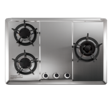 topax TG-8533S 三口不鏽鋼嵌入式瓦斯爐，旋鈕精準控火，電子連續點火，簡約時尚設計，適用天然氣與液化石油氣, 天然氣, TG-8533S不含安裝