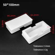 흰색 PP 플라스틱 테이블 의자 발 커버 15x15 100x100mm 사각형 파이프 플러그 보호 가구 Thickenes Leg Pa, 03 50Pcs, 20 50x100mm
