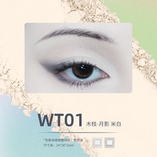 DRAMO 月輪計畫啞光單色眼影, WT01 米白, 1個