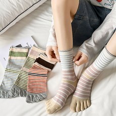 여자 발가락양말 장목 귀여운 순면 무좀양말 4종세트 n425