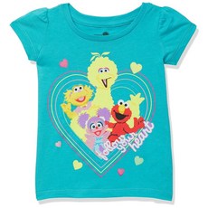 Sesame Street 반소매 티셔츠 라이트 핑크