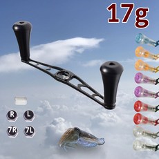 초경량 쭈갑전용 더블핸들 베이트릴 파워핸들 전기종호환, 올블랙, 1개