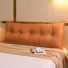 대형 쇼파 카페 사각 푹신한 쿠션 방석 삼각형 머리판 웨지 침대 휴식 독서 베개 요추 지지대 냉각 탈착식 커버 포함 홈 데코, 13) orang - 150x50cm