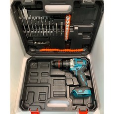 ChengBang 無刷衝擊鑽 21V 13MM, 1個, 無刷衝擊鑽 紅圈款 藍綠空機+配件+塑盒