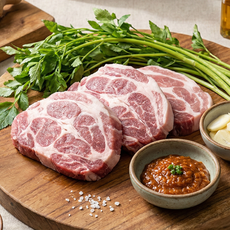 소노마푸드 미나리 먹여키운 국내산 돼지 프리미엄 명품 목살 구이용 냉장, 1개, 500g