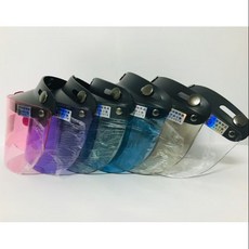 安全帽鏡片：防水、抗UV、擋風，多款長短鏡片可選，通過安檢，快速出貨, 短(淺咖啡)