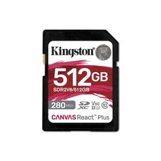Kingston Canvas React Plus SDXC 記憶卡 V60 讀取速度 280MB/s, 1個, 512G