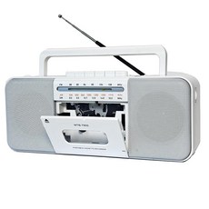 WTB-795S 듀얼 스피커와 헤드폰 잭을 갖춘 카세트 테이프 플레이어 MP3 디지털 컨버터에 USB 카세트 테이프에 녹음 카세트 테이프 레코더 일본어 설명서 포함 화이트, 상세페이지 참조, 상세페이지 참조