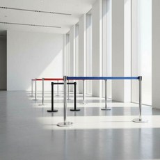 가이드라인 벨트 차단봉 안전봉 바리게이트 스텐 안내봉 공공시설용, [블랙바디] 블랙띠 3M