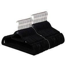 엠에프매직하우스 고리회전형 MF벨벳 논슬립 표준형 옷걸이, 블랙, 50개