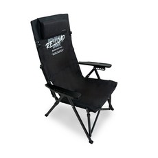 KZM 六段折疊椅 露營椅, 黑色, 1個
