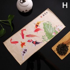 전문가용 래그 페인티드 티 타월 초흡 컵 매트, 1개, 5. H
